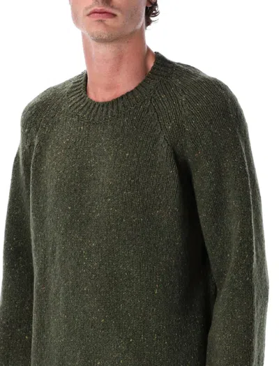 Apc Khaki Lucien Sweater In Green