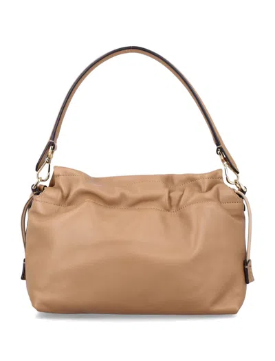 Fendi Medium Shoulder Bag Top Handle In Nude