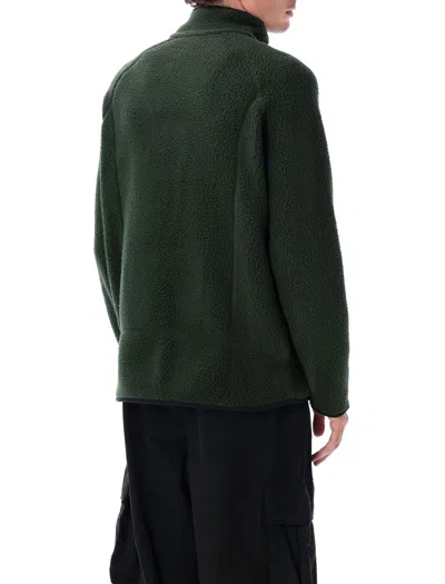 Patagonia Vintage Fleece Jacket Zipped Pockets In Green