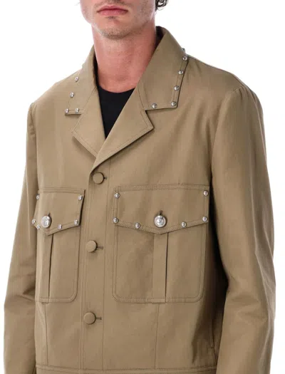 Valentino Safari Jacket With Long Sleeves And Flap Pockets In Brown