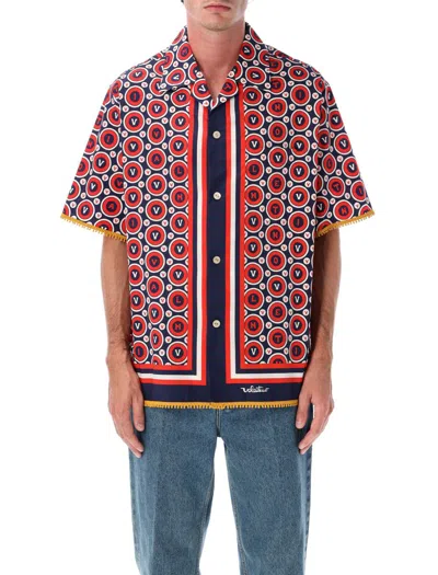 Valentino Bulles Royales Cotton Shirt In Animal Print