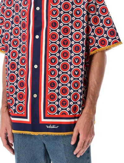 Valentino Bulles Royales Cotton Shirt In Animal Print