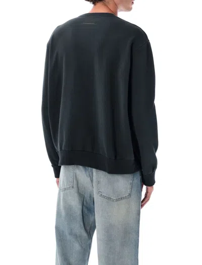 Mm6 Maison Margiela Mm6 By Maison Margiela Wool Taped Label Crewneck Sweater In Black