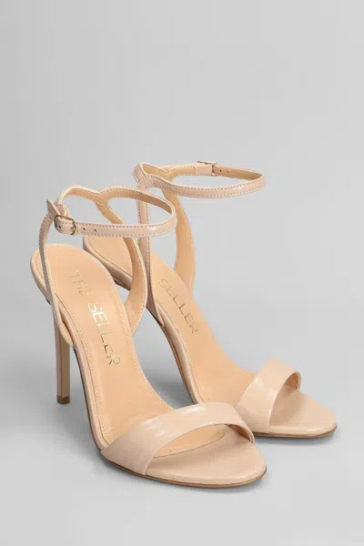 The Seller 100mm Leather Sandals In Neutral