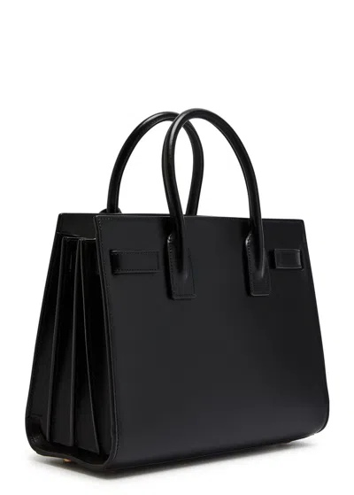 Saint Laurent Sac De Jour Mini Leather Top Handle Bag In Black