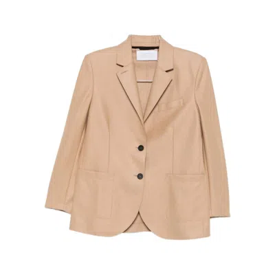 Harris Wharf London Patch-pocket Buttoned Blazer In Brown