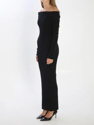 Max Mara Arnes 1234 Sheath Dress In Wool And Cachemire In Black
