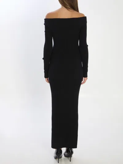 Max Mara Arnes 1234 Sheath Dress In Wool And Cachemire In Black