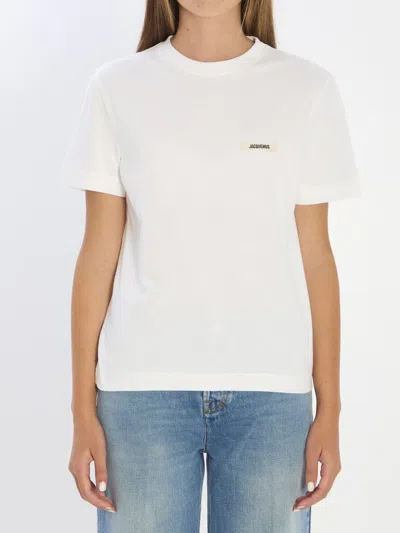 Jacquemus Relaxed-fit Cotton T-shirt With Subtle Logo In White