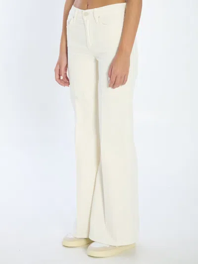Mother The Twister Sneak Pants In White