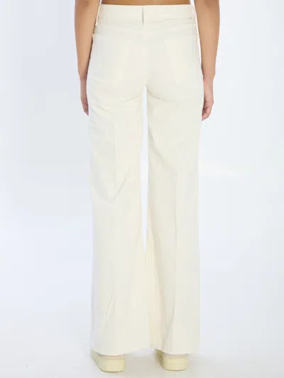 Mother The Twister Sneak Pants In White
