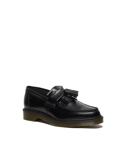 Dr. Martens Black Adrian Smooth Leather Tassel Loafers In Black