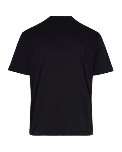 Eleventy Crew Neck Plain Design Short Sleeves In Black