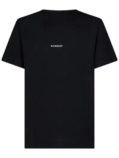 Givenchy Men Embroidered Logo T-shirt In Black