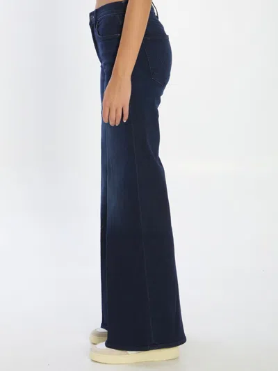 Mother The Twister Sneak Denim Jeans In Blue