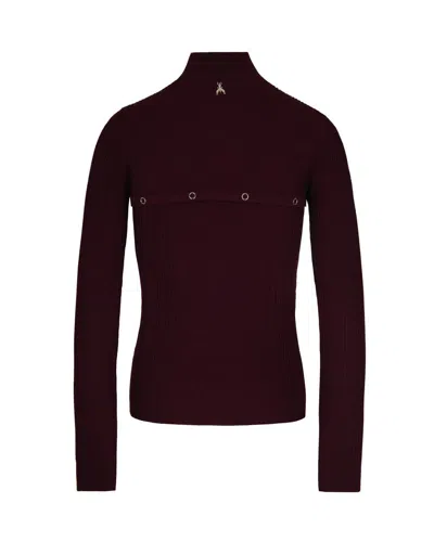 Patrizia Pepe Maglia In Misto Viscosa Purple Red In Multi