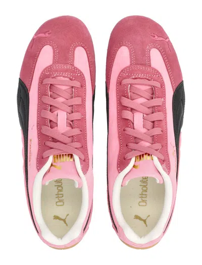 Puma Sneakers With Contrast Panels And Rubber Sole In Pink