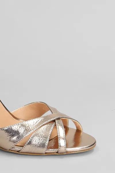 The Seller 90mm Metallic-leather Sandals In Brown