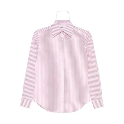 Mazzarelli Gea Striped Long-sleeve Shirt In Pink