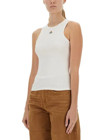 Vivienne Westwood Ribbed Tank Top In White
