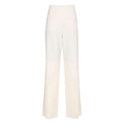Max Mara High Waist Straight Leg Trousers With Pockets In Neutral