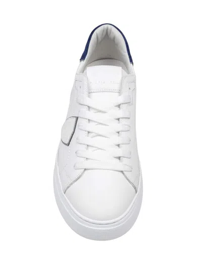 Philippe Model Temple White Black Leather Sneaker In Multi