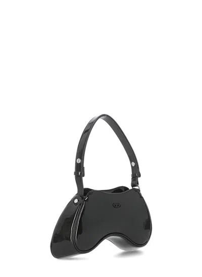 Diesel Play Synthetic Shoulder Bag In Black