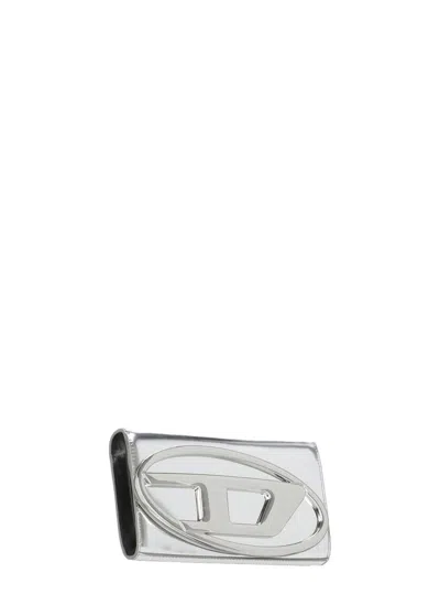 Diesel Silver 1dr Wallet In Silver