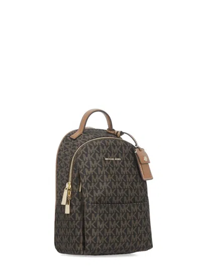 Michael Kors Printed Design Canvas Backpack In Brown