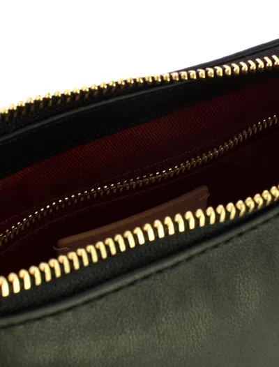 Coccinelle Metal Mesh Strap Leather Shoulder Bag In Black