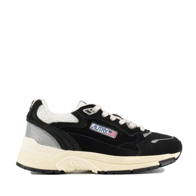 Autry Hyperway Sneakers With Front Lacing And Logo Details In Black