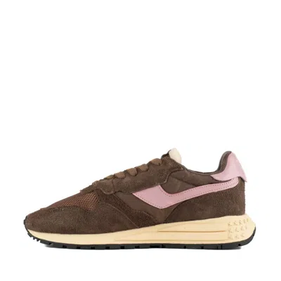 Autry Sneakers Reelwind Low In Nylon Suede And Leather Plugh And Zephyr In Brown
