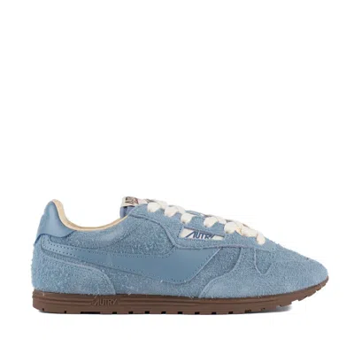 Autry Windspin Suede And Leather Street Sneakers In Blue