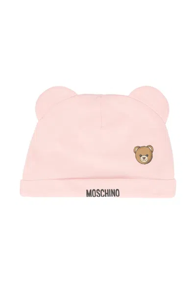 Moschino Bear-motif Babygrow Set In Pink