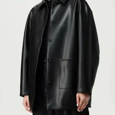 Max Mara Long-sleeved Button-up Jacket In Black