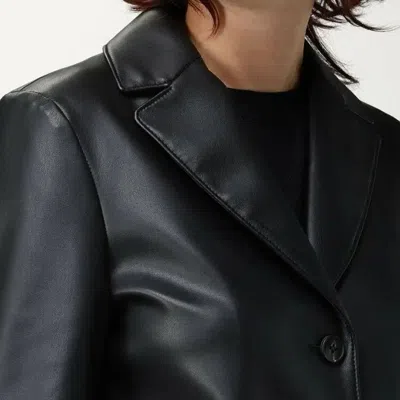 Max Mara Long-sleeved Button-up Jacket In Black