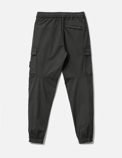 Stone Island Regular Tapered Cargo Trousers With Elastic Waistband In Gray
