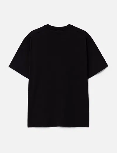 Stone Island Logo Cotton T-shirt In Black