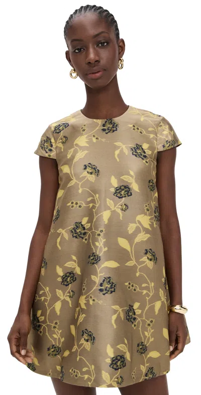 Staud Mia Floral-pattern Mini Dress In Multi