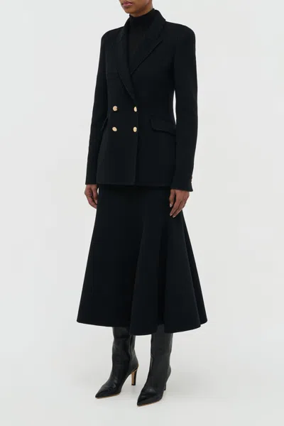 Gabriela Hearst Freddie Wool Blend Knit Midi Skirt In Black