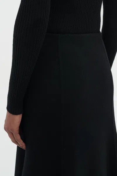 Gabriela Hearst Freddie Wool Blend Knit Midi Skirt In Black