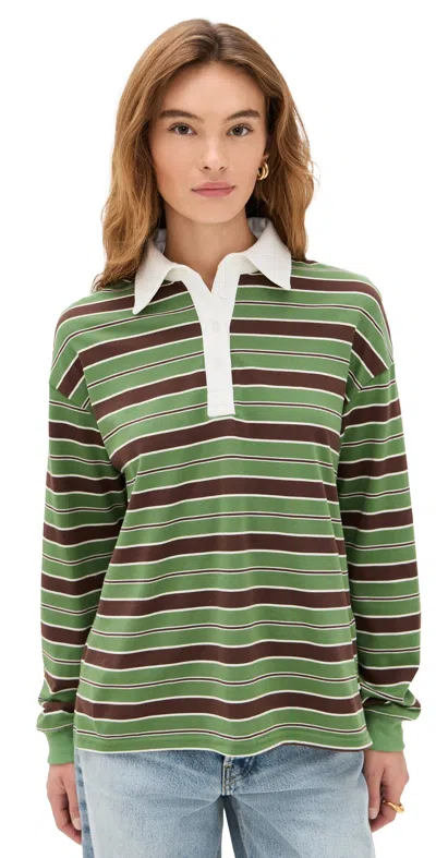 Bailey Rose Rugby Shirt Olive In Green