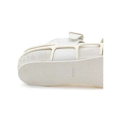 Burberry White Tela Sneaker With Outer Structure In Rubber  In Animal Print