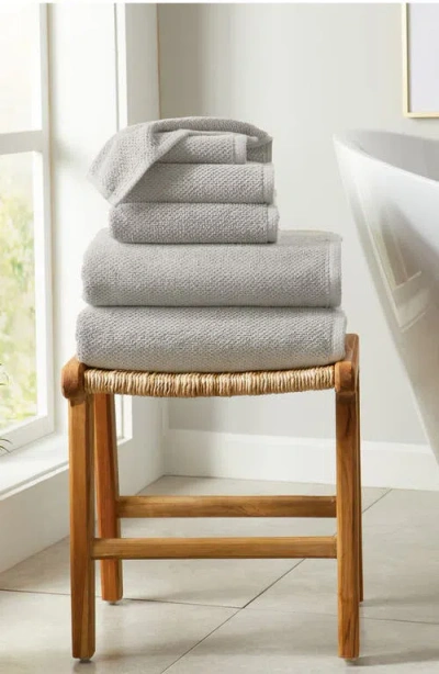 Woven & Weft Textured Single Bath Towel In Gray