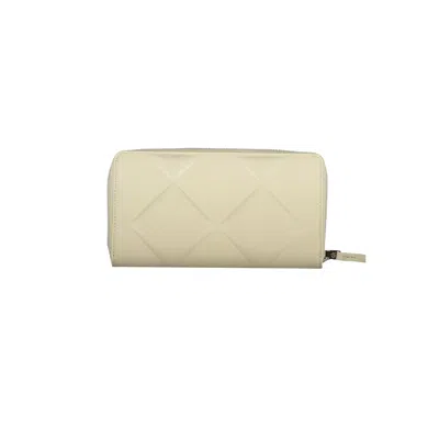 Calvin Klein Beige Polyester Wallet In Burgundy