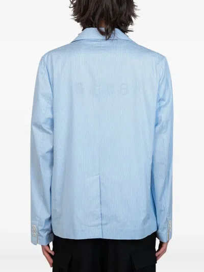 Sacai Doppelreihiges Sakko Mit Nadelstreifen In Blue