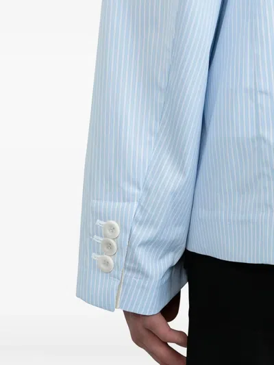 Sacai Doppelreihiges Sakko Mit Nadelstreifen In Blue