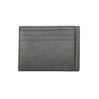 Calvin Klein Black Leather Wallet In Black