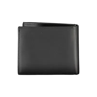 Calvin Klein Black Leather Rfid Wallet With Coin Purse In Black