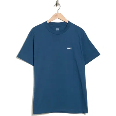 Obey Peace Target Graphic T-shirt In Blue
